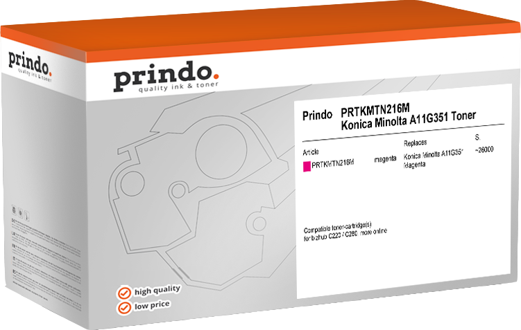 Minolta TN216M Toner Magenta compatible équivalent à A11G351 · Prindo Classic