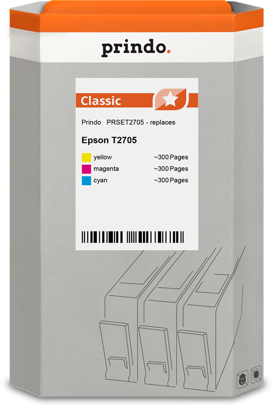 Epson T2705 Cartouche Pack 3 Couleurs compatible · Prindo Classic
