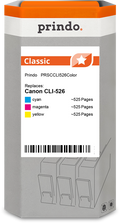 Canon CLI-526 Cartouche Pack 3 Couleurs compatible · Prindo Classic