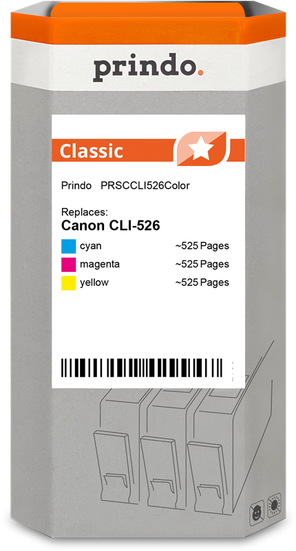 Canon CLI-526 Cartouche Pack 3 Couleurs compatible · Prindo Classic