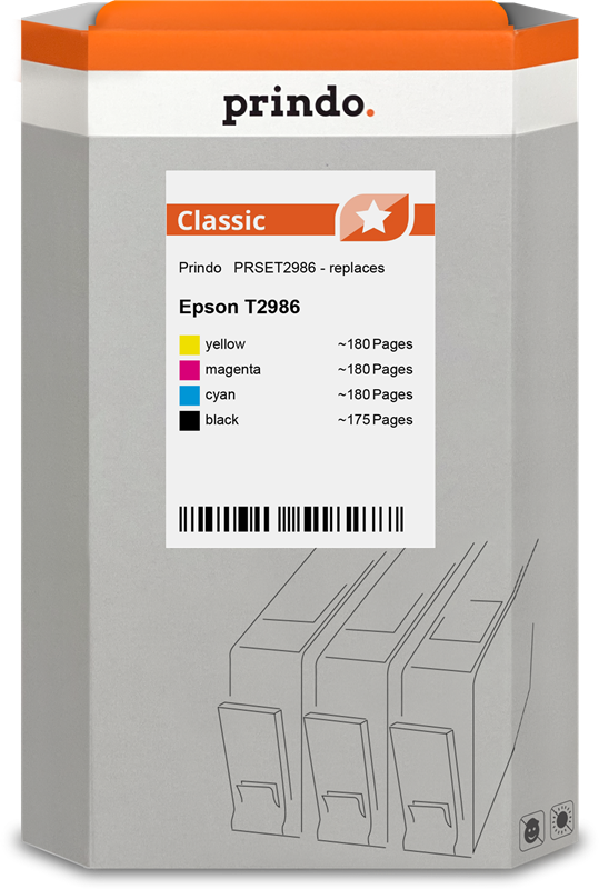 Epson T2986 Cartouche Pack 4 Couleurs compatible · Prindo Classic