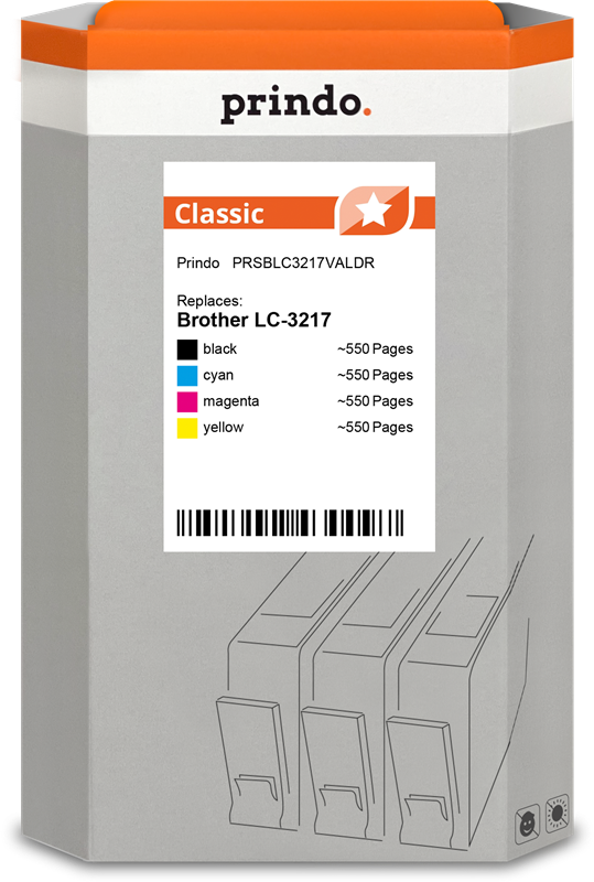 Brother LC-3217 Cartouche Pack 4 Couleurs compatible · Prindo Classic