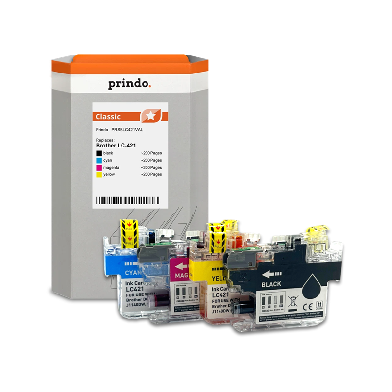 Brother LC-421 Cartouche Pack 4 Couleurs compatible · Prindo Classic