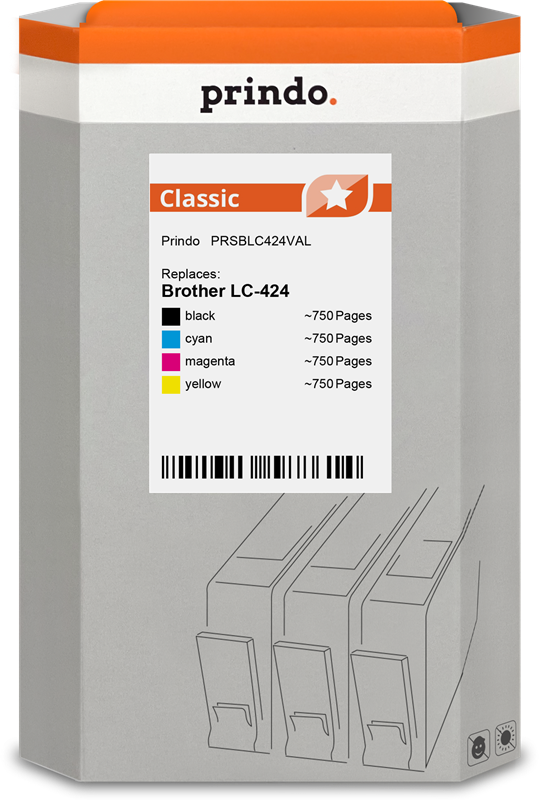 Brother LC-424 Cartouche Pack 4 Couleurs compatible · Prindo Classic