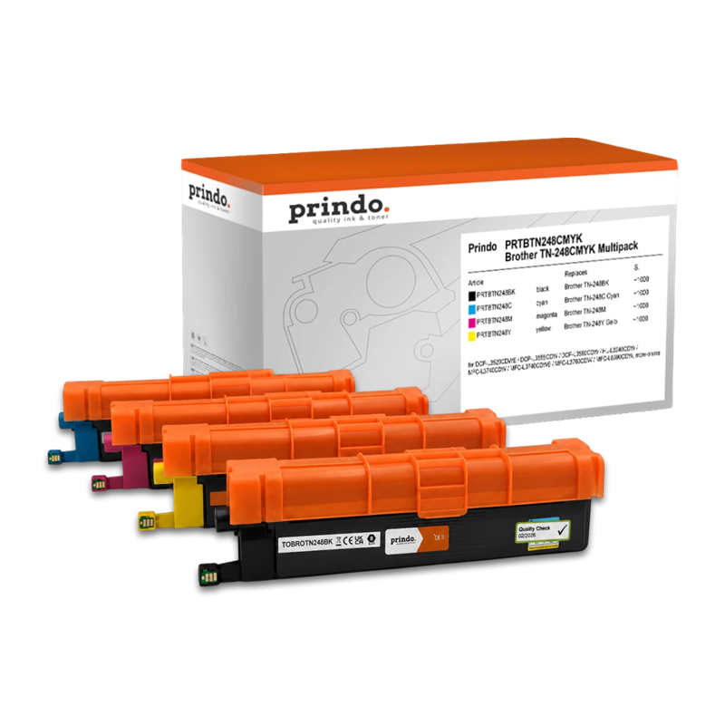 Brother TN-248CMYK Toner Pack 4 Couleurs compatible · Prindo Classic