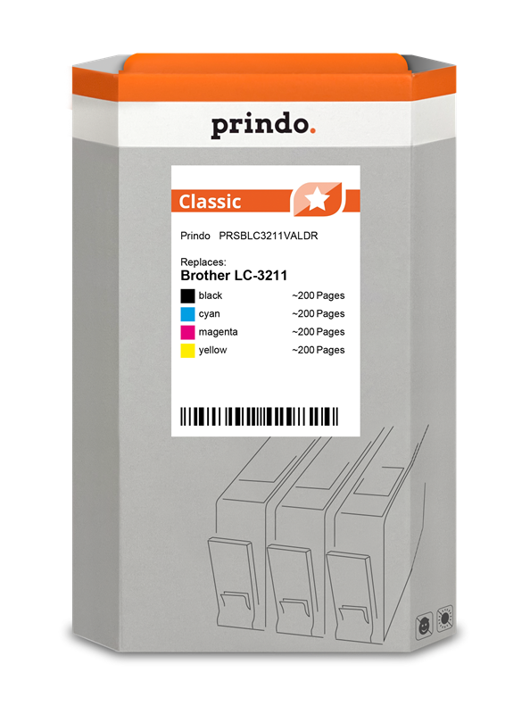 Brother LC-3211 Cartouche Pack 4 Couleurs compatible · Prindo Classic