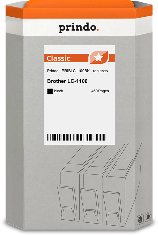 Brother LC1100BK Cartouche Noir compatible · Prindo Classic