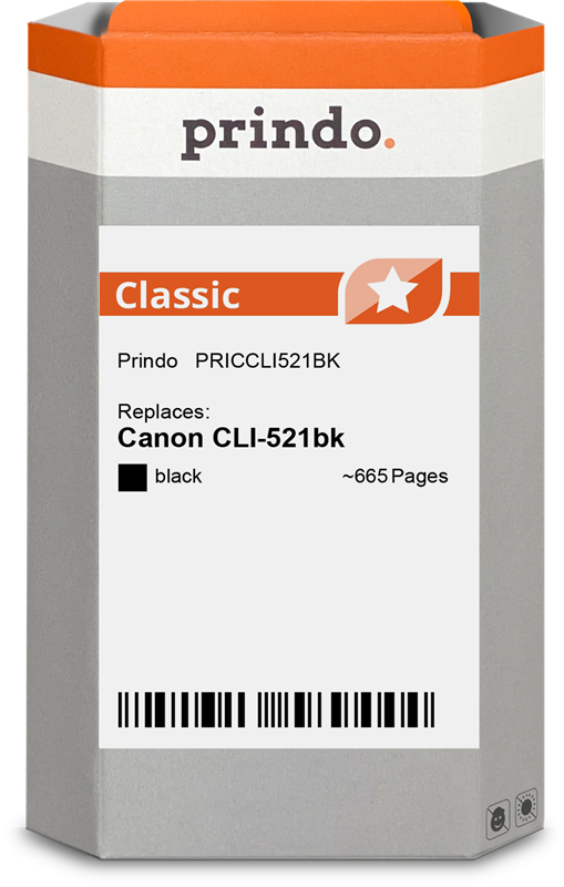 Canon CLI-521bk Cartouche Noir compatible équivalent à 2933B001 · Prindo Classic