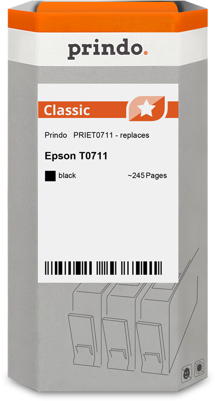 Epson T0711 Cartouche Noir compatible équivalent à C13T07114012 · Prindo Classic