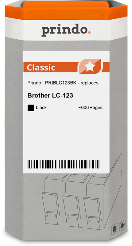 Brother LC123BK Cartouche Noir compatible · Prindo Classic