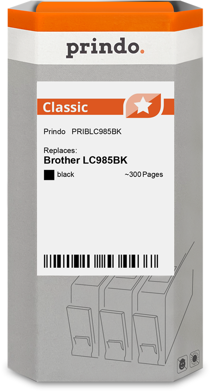 Brother LC985BK Cartouche Noir compatible · Prindo Classic
