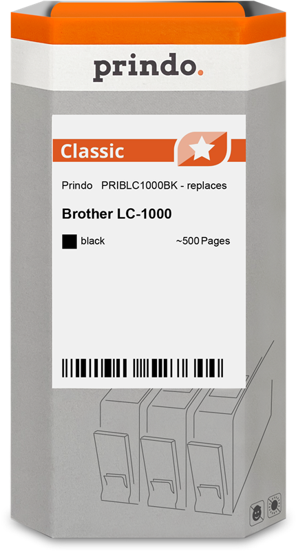Brother LC1000BK Cartouche Noir compatible · Prindo Classic