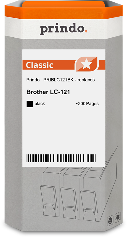 Brother LC121BK Cartouche Noir compatible · Prindo Classic