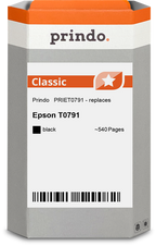 Epson Prindo CLASSIC : L'alternative, qualité supérieure, fonctionnalité totale - compatible avec Epson T0791 Cartouche Noir compatible · Prindo Classic