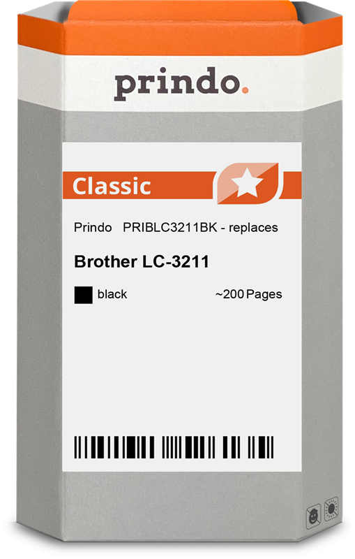 Brother LC3211BK Cartouche Noir compatible · Prindo Classic