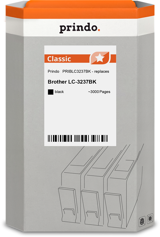 Brother LC3237BK Cartouche Noir compatible · Prindo Classic