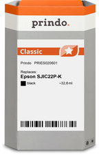 Epson SJIC22P-K Cartouche Noir compatible équivalent à C33S020601 · Prindo Classic