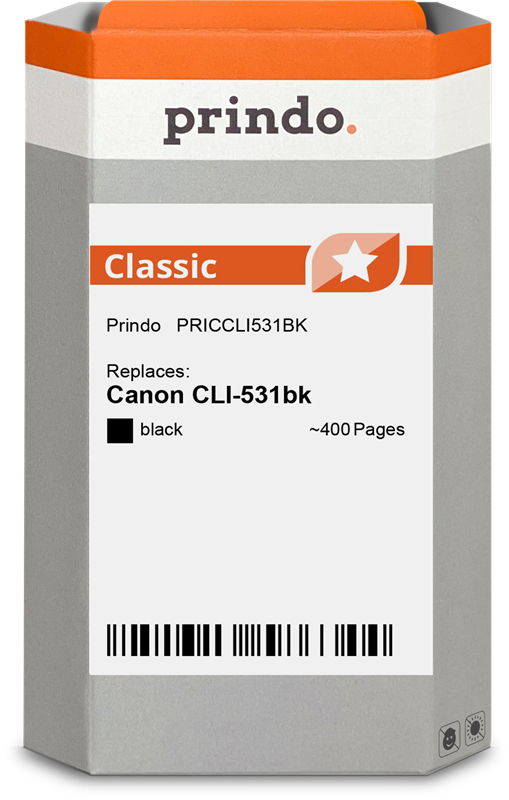 Canon CLI-531bk Cartouche Noir compatible équivalent à 6118C001 · Prindo Classic