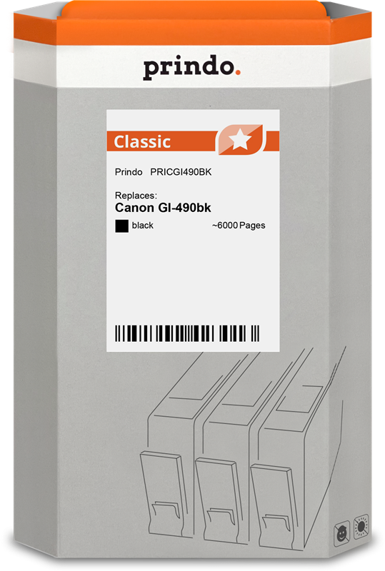 Canon GI-490bk Cartouche Noir compatible équivalent à 0663C001 · Prindo Classic