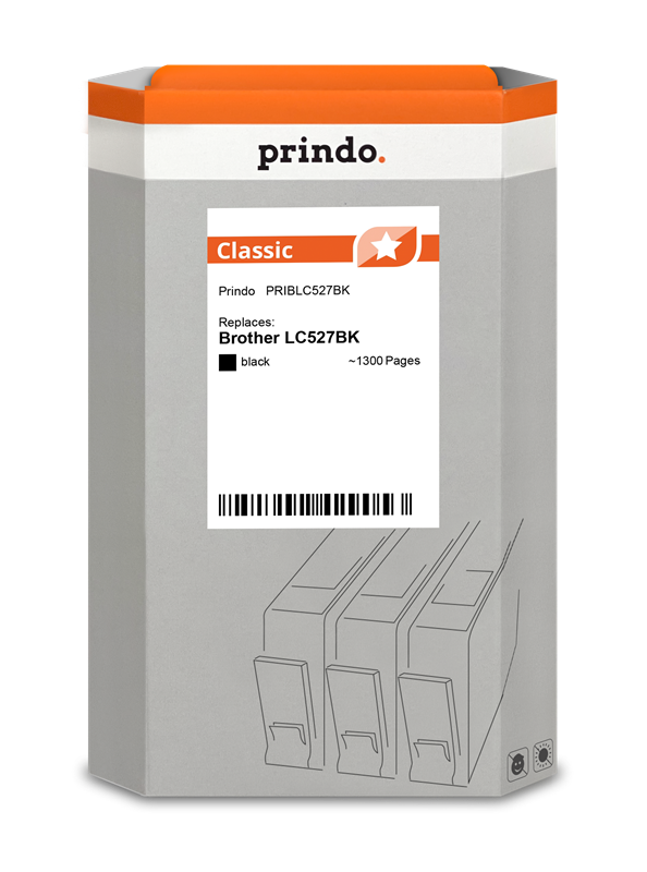 Brother LC527BK Cartouche Noir compatible · Prindo Classic