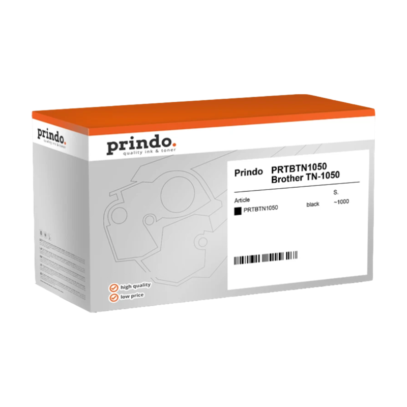 Brother TN-1050 Toner Noir compatible · Prindo Classic
