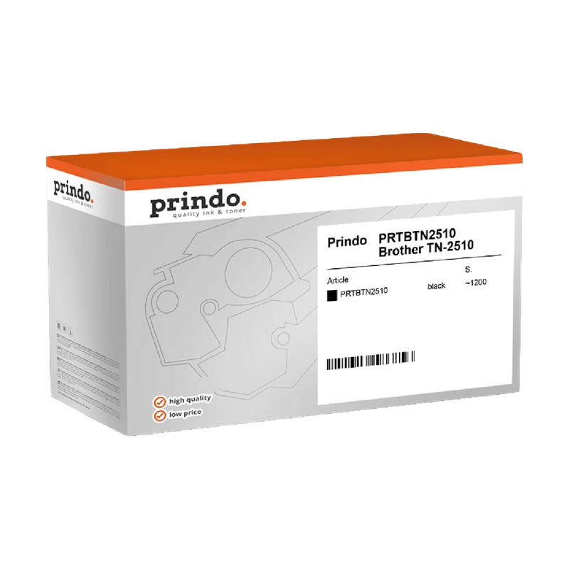 Brother TN-2510 Toner Noir compatible · Prindo Classic