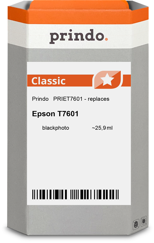 Epson T7601 Cartouche Noir Photo compatible équivalent à C13T76014010 · Prindo Classic