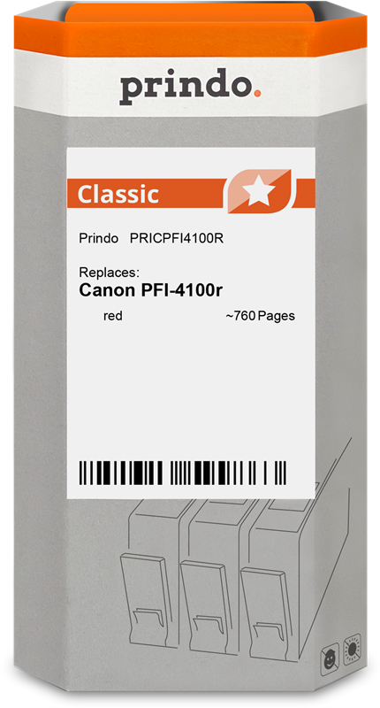 Canon PFI-4100r Cartouche Rouge compatible équivalent à 6785C001 · Prindo Classic
