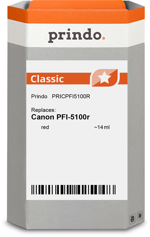 Canon PFI-5100r Cartouche Rouge compatible équivalent à 6958C001 · Prindo Classic