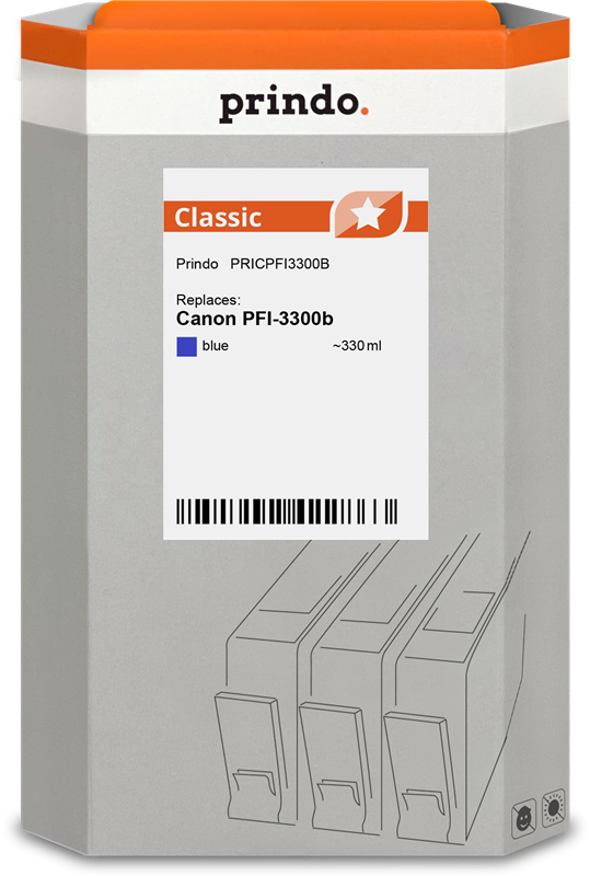 Canon PFI3300B Cartouche Bleu compatible · Prindo Classic