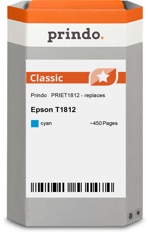 Epson 18 XL Cartouche Cyan compatible équivalent à C13T18124012 · Prindo Classic
