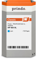 HP 920 XL Cartouche Cyan compatible équivalent à CD972AE · Prindo Classic