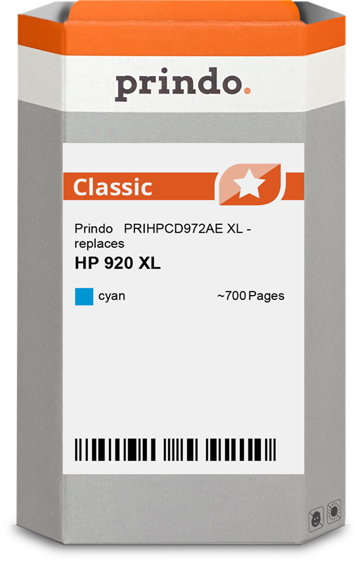 HP 920 XL Cartouche Cyan compatible équivalent à CD972AE · Prindo Classic