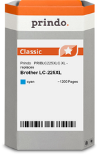 Brother LC225XLC Cartouche Cyan compatible · Prindo Classic