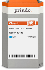 Epson 24 XL Cartouche Cyan compatible équivalent à C13T24324012 · Prindo Classic