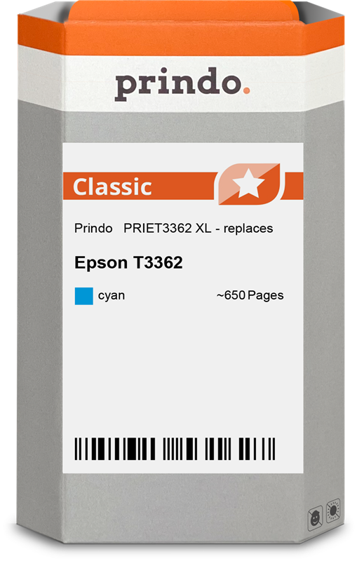 Epson 33 XL Cartouche Cyan compatible équivalent à C13T33624012 · Prindo Classic