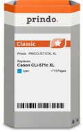 Canon CLI-571c XL Cartouche Cyan compatible équivalent à 0332C001 · Prindo Classic