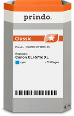 Canon CLI-571c XL Cartouche Cyan compatible équivalent à 0332C001 · Prindo Classic