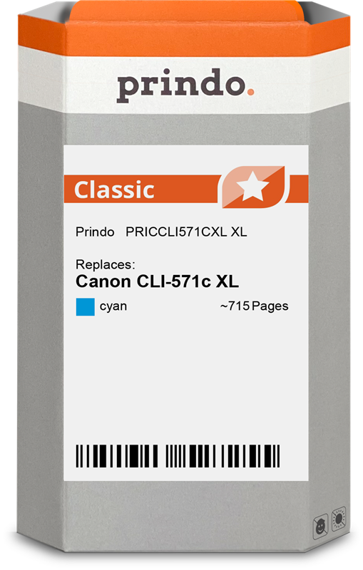 Canon CLI-571c XL Cartouche Cyan compatible équivalent à 0332C001 · Prindo Classic