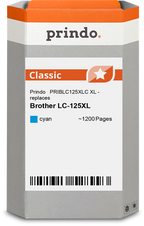 Brother LC125XLC Cartouche Cyan compatible · Prindo Classic