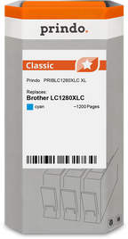 Brother LC1280XLC Cartouche Cyan compatible · Prindo Classic