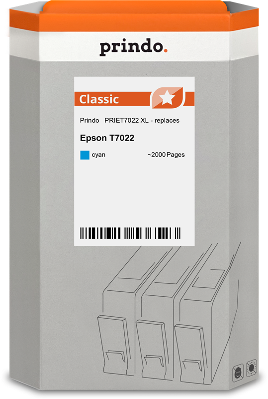 Epson T7012 XXL Cartouche Cyan compatible équivalent à C13T70124010 · Prindo Classic