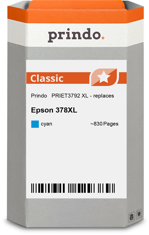 Epson 378XL Cartouche Cyan compatible équivalent à C13T37924010 · Prindo Classic
