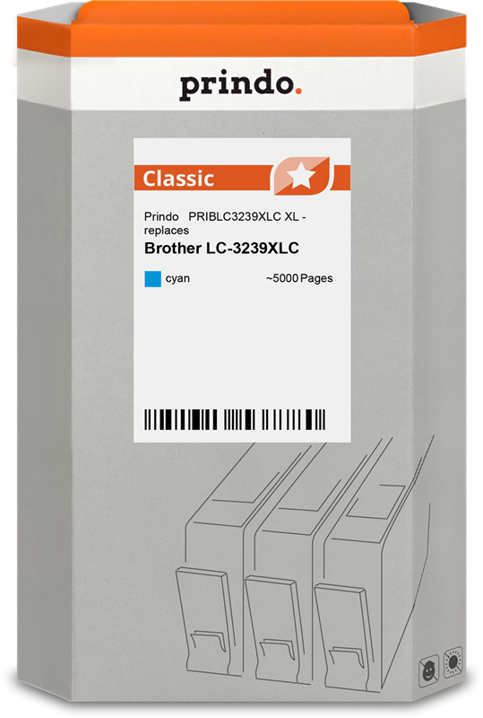 Brother LC3239XLC Cartouche Cyan compatible · Prindo Classic