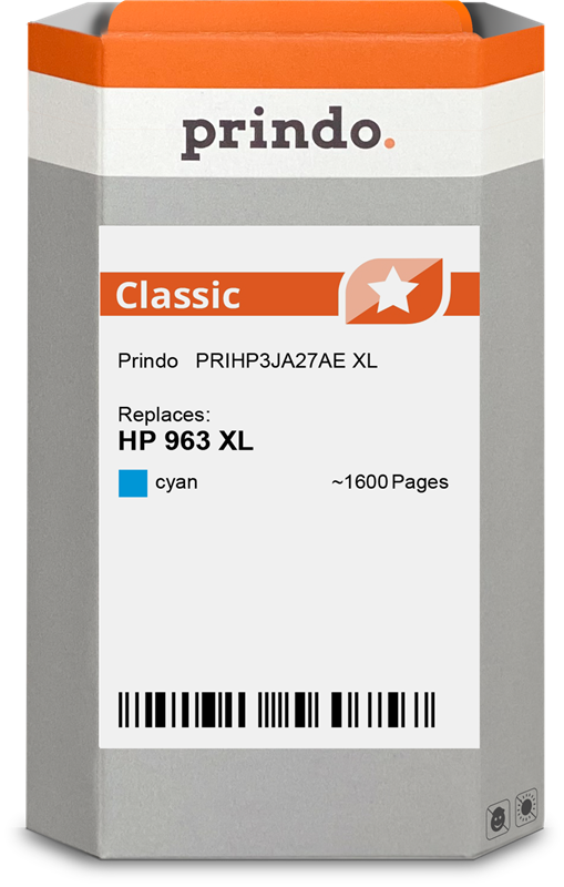 HP 963 XL Cartouche Cyan compatible équivalent à 3JA27AE · Prindo Classic