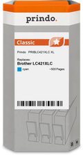 Brother LC421XLC Cartouche Cyan compatible · Prindo Classic