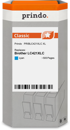Brother LC421XLC Cartouche Cyan compatible · Prindo Classic