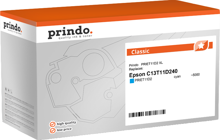 Epson T11D2 Cartouche Cyan compatible équivalent à C13T11D240 · Prindo Classic