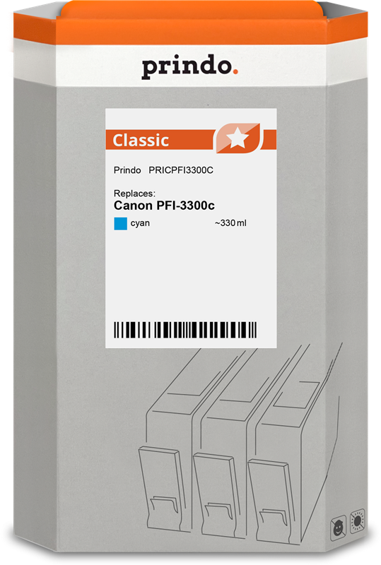 Canon PFI3300C Cartouche Cyan compatible · Prindo Classic