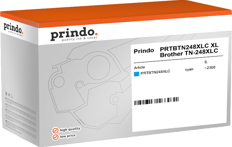 Brother TN-248XLC Toner Cyan compatible · Prindo Classic